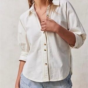 We the Free Ellie Solid Button up XS